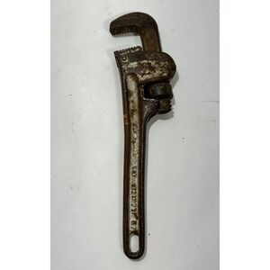 VINTAGE RIDGE TOOL CO. No. 8 SMALL (6") PIPE WRENCH - USA-GOOD USED